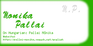 monika pallai business card
